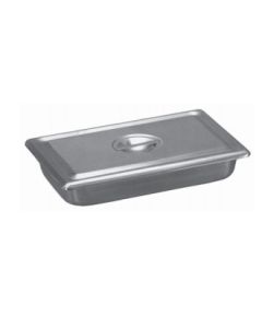 Stainless Steel Catheter Instrument Tray With Flat Cover (8 1/2 in x 4 3/4 in x 1 3/4 in)