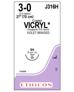 ETHICON Coated VICRYL® Suture 3-0 SH