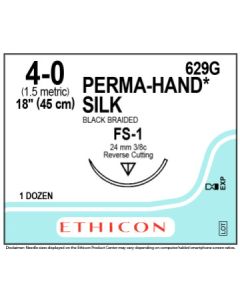 ETHICON PERMAHAND® Silk Suture 4-0 FS-1