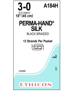 ETHICON PERMAHAND® Silk SUTUPAK® Pre-Cut Suture in Labyrinth Package 3-0 (No Needle)