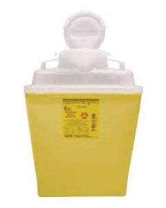 22.7L Yellow BD™ Multi-use Nestable Sharps Collector, XL Funnel Cap