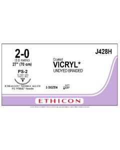 ETHICON Coated VICRYL® Suture 2-0 PS-2