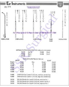 Miltex® Single-Ended Buck Ear Curette, Angled, Sharp, Size 0