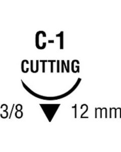 Sofsilk™ Non-absorbable Coated 5/0 Suture with C-1 Needle