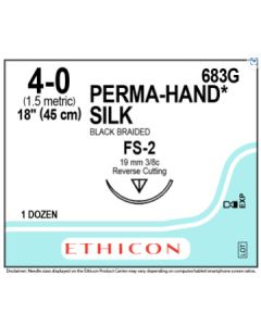 ETHICON PERMAHAND® Silk Suture 4-0 FS-2