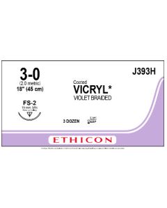 ETHICON Coated VICRYL® Suture 3-0 FS-2, Violet, 18 in