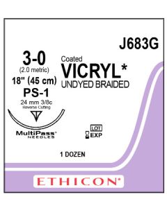 ETHICON Coated VICRYL® Suture 3-0 PS-1