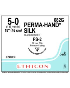 ETHICON PERMAHAND® Silk Suture 5-0 FS-2