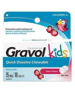 Gravol Kids Quick Dissolve Chewable Tablets
