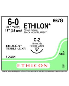 ETHICON ETHILON® Nylon Suture 6-0 C-2