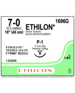ETHICON ETHILON® Nylon Suture 7-0 P-1
