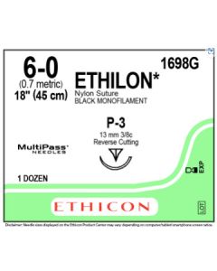 ETHICON ETHILON® Nylon Suture 6-0 P-3