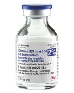 Plain Lidocaine HCI 2% 20mL Multi-dose 