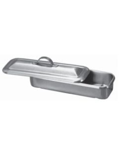 Stainless Steel Catheter Instrument Tray With Strap Handle Cover (9 in x 5 1/8 in x 2 in)