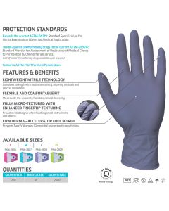 PRIMED® Blueberry™ Nitrile Gloves Medium