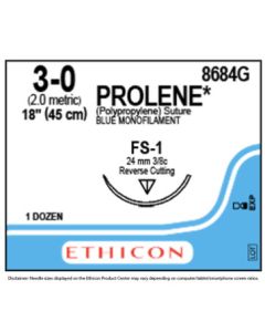 ETHICON PROLENE® Polypropylene Suture 3-0 FS-1