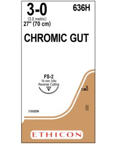ETHICON Chromic Surgical Gut Suture 3-0 FS-2