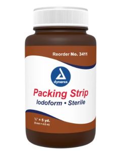 Dynarex Wound Packing Strips with Iodoform 1/4" x 5 yds