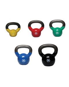 CanDo Vinyl Coated Kettlebell - 5 Piece Set (1 each: 5, 7.5, 10, 15, 20 lb)