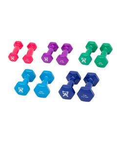 CanDo Vinyl Dumbbell 10 Piece Set (2 Each: 1, 2, 3, 4, 5 lb)