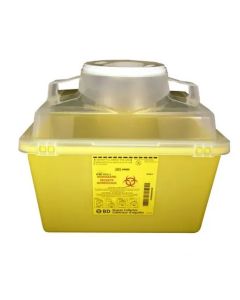 BD Nestable Yellow Sharps Collector Funnel Cap 13.2L