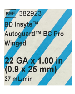 BD Insyte™ Autoguard™ BC Pro IV Catheter, Winged 22G x 1 in