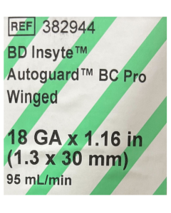 BD Insyte™ Autoguard™ BC Pro Winged 18G x 1.16in