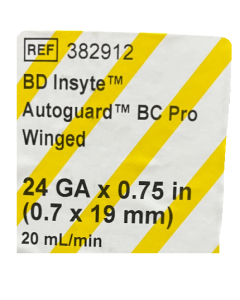 BD Insyte™ Autoguard™ BC Pro IV Catheter, Winged 24G x 0.75 in