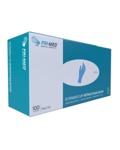 PRIMED® Secure™ Extended Cuff Nitrile Exam Gloves, Medium