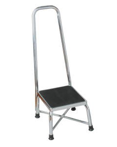 Dukal Bariatric Foot Stool with Handrail, Chrome