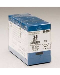 Surgipro™ Non-absorbable Uncoated Suture with Needle, Size 3-0, 24mm