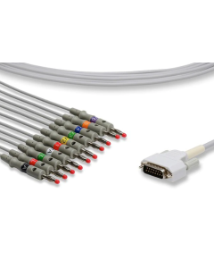 Edan ECG 10-Lead Patient Cable with 4mm Banana Lead ends