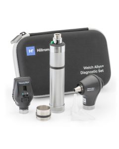 Welch Allyn® 3.5V Diagnostic Set with Coaxial LED Ophthalmoscope, MacroView Basic LED Otoscope, one Metal Nickel Cadmium Rechargeable Power Handle, and Hard Case