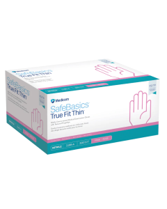 SafeBasics® True Fit Thin™ Pink Nitrile Gloves, Extra Small