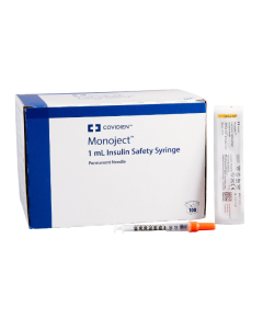 Monoject™ 1cc Insulin Safety Syringe with 29g x 1/2 in