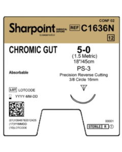 5/0 Chromic Gut PS-3