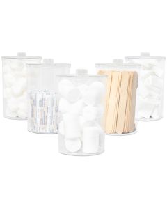 Tech-Med Plastic Sundry Jars Unlabeled, Clear
