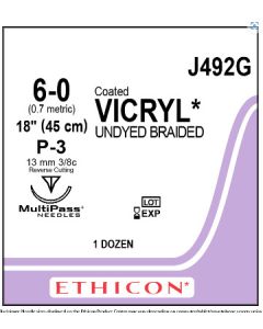 ETHICON Coated VICRYL® Suture 6-0 P-3