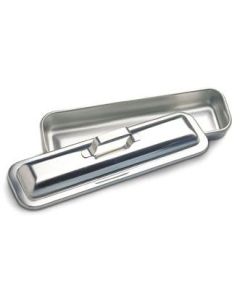 Stainless Steel Catheter Instrument Tray with Cover (12 in x 3 1/4 in x 2 in)