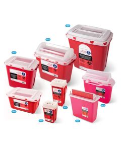 Sharps Container, 5.4qt, Red