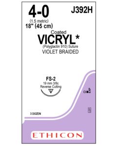 ETHICON Coated VICRYL® Suture 4-0 FS-2, Violet, 18 in