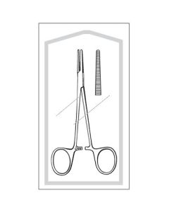 Econo Sterile Halsted Mosquito Forcep 5in Straight  25/bx