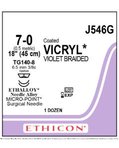 ETHICON Coated VICRYL® Suture 7-0 TG140-8, TG140-8