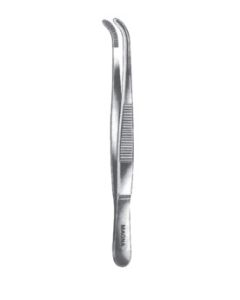 MAGNA® Dressing Forceps Curved Serrated Tip 5 in