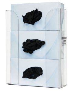 Triple Glove Box Holder Plexi Vertical