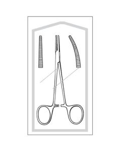 Econo Sterile Halsted Mosquito Forceps 5in Straight