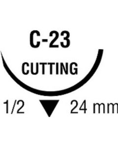 Sofsilk™ Non-absorbable Coated 3/0 Suture with C-23 Needle