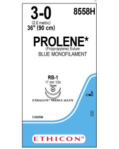 ETHICON PROLENE® Polypropylene Suture 3-0 RB-1, RB-1