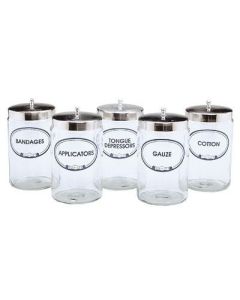 Grafco Labeled Glass Sundry Jars