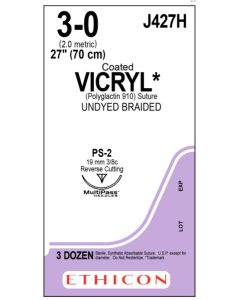 ETHICON Coated VICRYL® Suture 3-0 PS-2